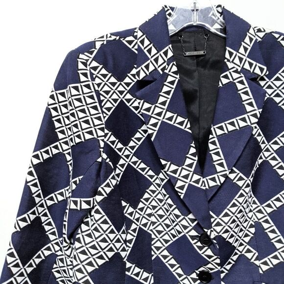 NWT TRINA TURK Minty 2 Geometric Jacket 12 - Picture 3 of 13